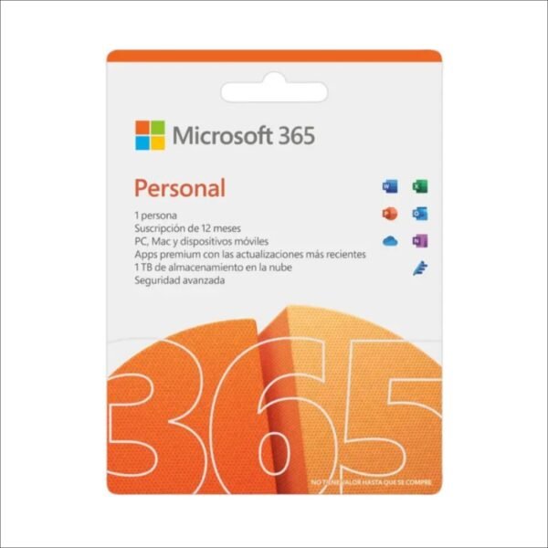 LICENCIA MICROSOFT OFFICE 365 PERSONAL ESPAÑOL 1PC/1AÑO