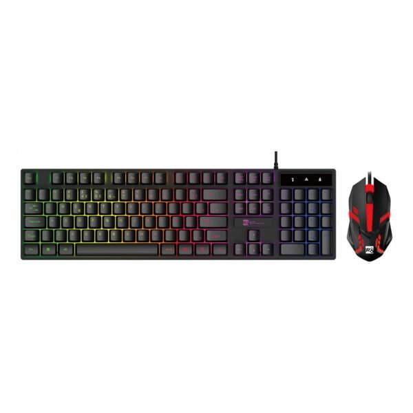 COMBO DE TECLADO Y MOUSE R8 1909 GAMING USB RETROILUMINADO