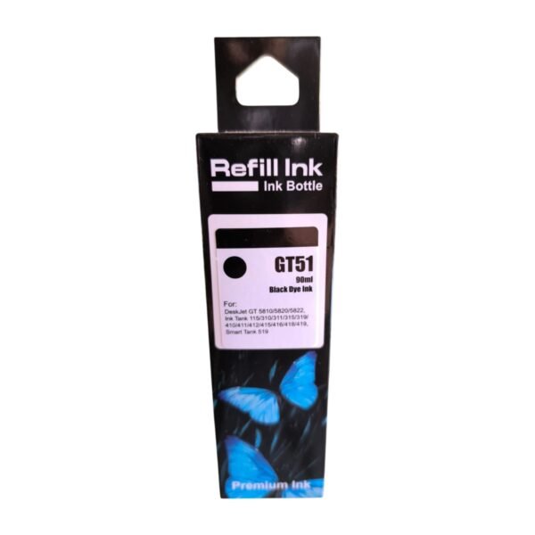 TINTA PREMIUM INK HP GT51 NEGRO 90ML