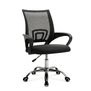 SILLA SECRETARIAL R8 TIPO MESH NEGRO